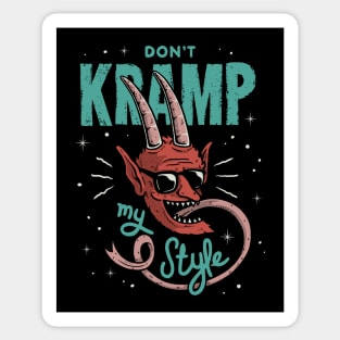 Krampus "Don't Kramp My Style" Sticker